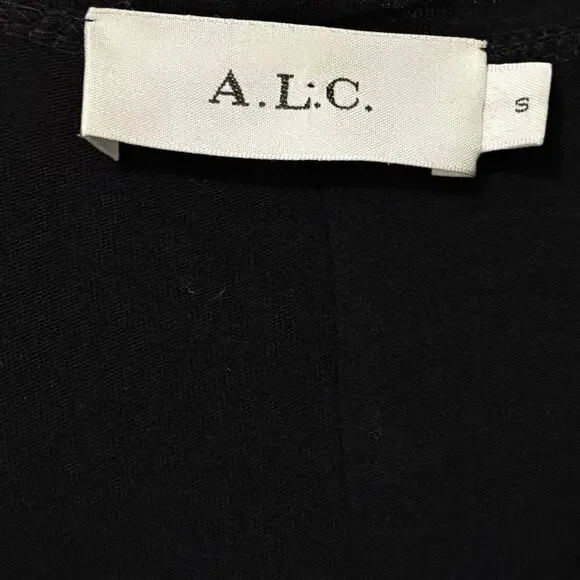 A.L.C Black Sally Ruched T Shirt Mini Dress Size Small - Picture 4 of 7
